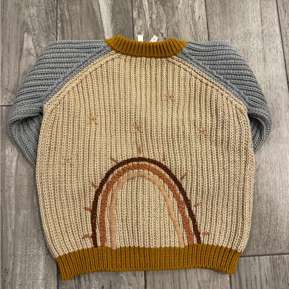 Wild Wawa Rainbow Knit Cardigan size 3-4